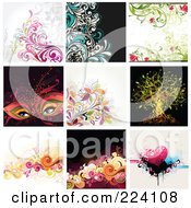 Poster, Art Print Of Digital Collage Of Background Designs - 3