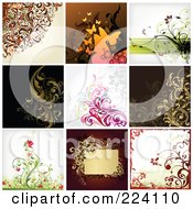 Poster, Art Print Of Digital Collage Of Background Designs - 9