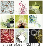 Poster, Art Print Of Digital Collage Of Background Designs - 6
