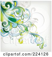 Royalty Free RF Clipart Illustration Of A Leafy Floral Background 12