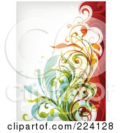 Royalty Free RF Clipart Illustration Of A Leafy Floral Background 22