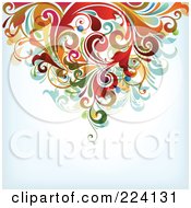 Royalty Free RF Clipart Illustration Of A Leafy Floral Background 14