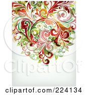 Royalty Free RF Clipart Illustration Of A Leafy Floral Background 20