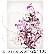 Poster, Art Print Of Leafy Floral Background - 2