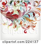 Poster, Art Print Of Leafy Floral Background - 30