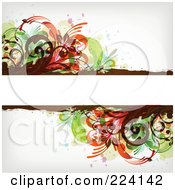 Royalty Free RF Clipart Illustration Of A Floral Grunge Background With Text Space 2
