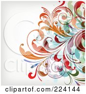 Royalty Free RF Clipart Illustration Of A Leafy Floral Background 31