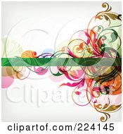 Royalty Free RF Clipart Illustration Of A Leafy Floral Background 13