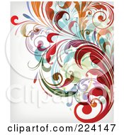 Royalty Free RF Clipart Illustration Of A Leafy Floral Background 28