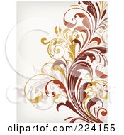 Royalty Free RF Clipart Illustration Of A Leafy Floral Background 3