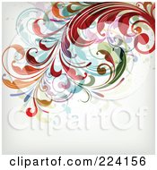 Royalty Free RF Clipart Illustration Of A Leafy Floral Background 27