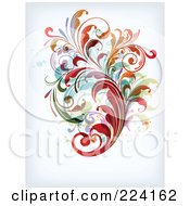 Poster, Art Print Of Leafy Floral Background - 15