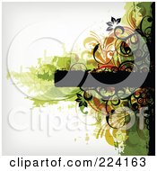 Poster, Art Print Of Floral Grunge Background With Text Space - 6