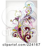 Poster, Art Print Of Leafy Floral Background - 34