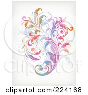 Royalty Free RF Clipart Illustration Of A Leafy Floral Background 11