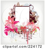 Poster, Art Print Of Floral Grunge Background With Text Space - 1
