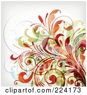 Poster, Art Print Of Leafy Floral Background - 18