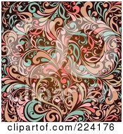 Royalty Free RF Clipart Illustration Of A Flourish Pattern Background 6