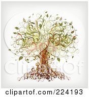 Royalty Free RF Clipart Illustration Of A Vine Tree by OnFocusMedia #COLLC224193-0049