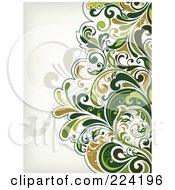 Royalty Free RF Clipart Illustration Of A Leafy Floral Background 9