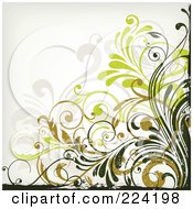 Royalty Free RF Clipart Illustration Of A Leafy Floral Background 8