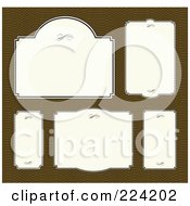 Royalty Free RF Clipart Illustration Of A Digital Collage Of Blank Frames On Brown 5