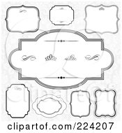 Royalty Free RF Clipart Illustration Of A Digital Collage Of Blank Frames On Gray 1