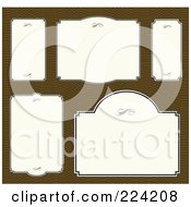 Royalty Free RF Clipart Illustration Of A Digital Collage Of Blank Frames On Brown 3