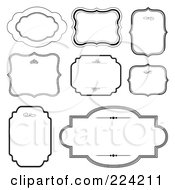 Royalty Free RF Clipart Illustration Of A Digital Collage Of Blank Frames On Off White