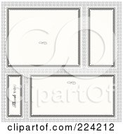 Royalty Free RF Clipart Illustration Of A Digital Collage Of Blank And Thank You Frames On Gray