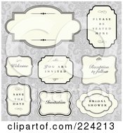 Royalty Free RF Clipart Illustration Of A Digital Collage Of Blank Frames On Gray 2