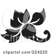 Royalty Free RF Clipart Illustration Of A Black And White Flourish Design 8 by BestVector