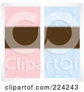 Royalty Free RF Clipart Illustration Of Blank Its A Boy And Its A Girl Announcements