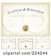 Royalty Free RF Clipart Illustration Of A Digital Collage Of Certificate Of Achievement Templates