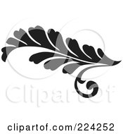 Royalty Free RF Clipart Illustration Of A Black And White Flourish Design 3