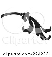Royalty Free RF Clipart Illustration Of A Black And White Flourish Design 4