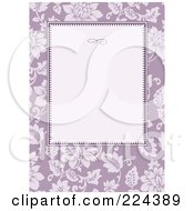 Poster, Art Print Of Invitation Template Of Purple Roses