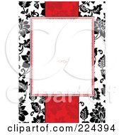 Royalty Free RF Clipart Illustration Of A Floral Invitation Template With Copyspace 39