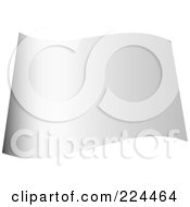 Royalty Free RF Clipart Illustration Of A Wavy Blank White Flag