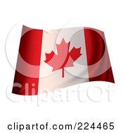 Poster, Art Print Of Waving Canada Flag