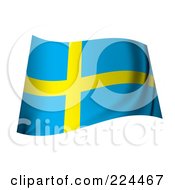 Poster, Art Print Of Waving Sweden Flag