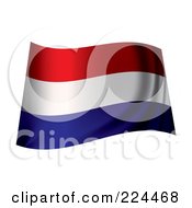 Poster, Art Print Of Waving Holland Flag