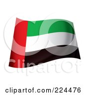 Waving United Arab Emirates Flag