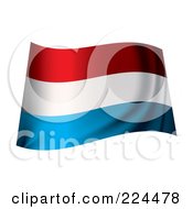 Poster, Art Print Of Waving Luxembourg Flag