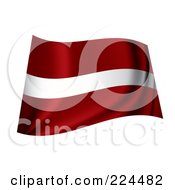 Poster, Art Print Of Waving Latvia Flag
