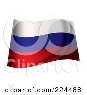 Waving Russia Flag