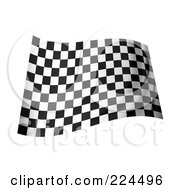 Poster, Art Print Of Waving Black And White Checkered Flag