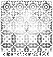 Poster, Art Print Of Black And Silver Floral Pattern Background