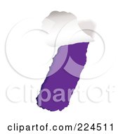 Royalty Free RF Clipart Illustration Of A Vertical White Tearing Piece Of Paper Over Purple by michaeltravers