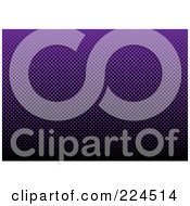 Royalty Free RF Clipart Illustration Of A Gradient Purple Halftone Background